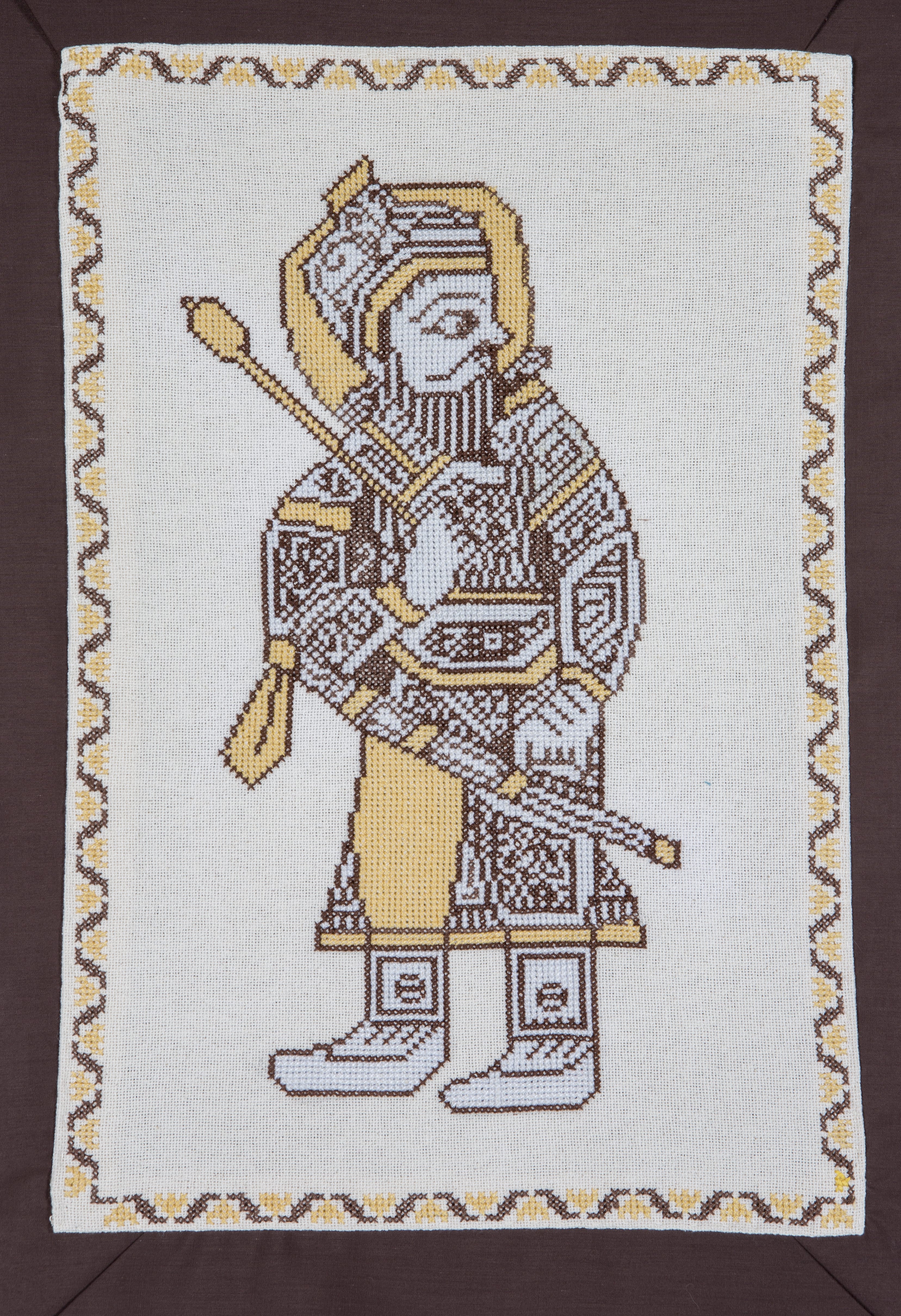 Armed Mamluk warrior - PALESTINIAN HISTORY TAPESTRY3313 x 4836